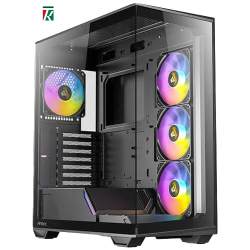 Antec C3 ARGB Mid-Tower ATX PC Case – 3x 120mm + 1x 120mm ARGB PWM Fans Included, 360mm Radiator Support, High Airflow Design
