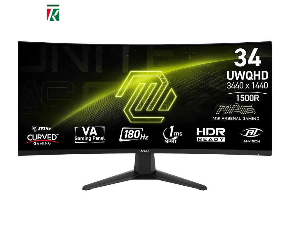 MSI MAG 346CQ UltraWide 34" Gaming Monitor 3440x1440 180Hz 1ms