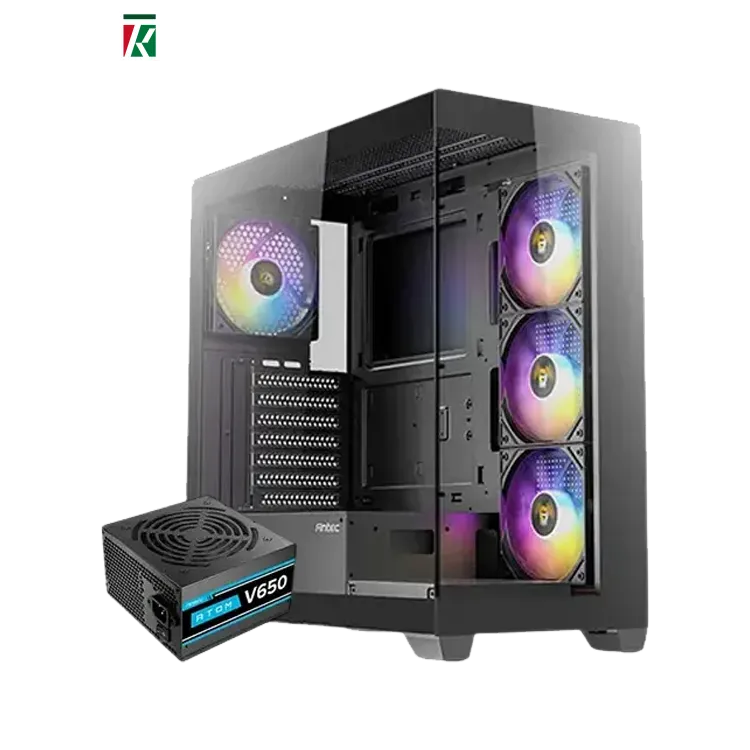 Antec CX300 ARGB Mid Tower Case + 650W Antec Atom V650 PSU Combo