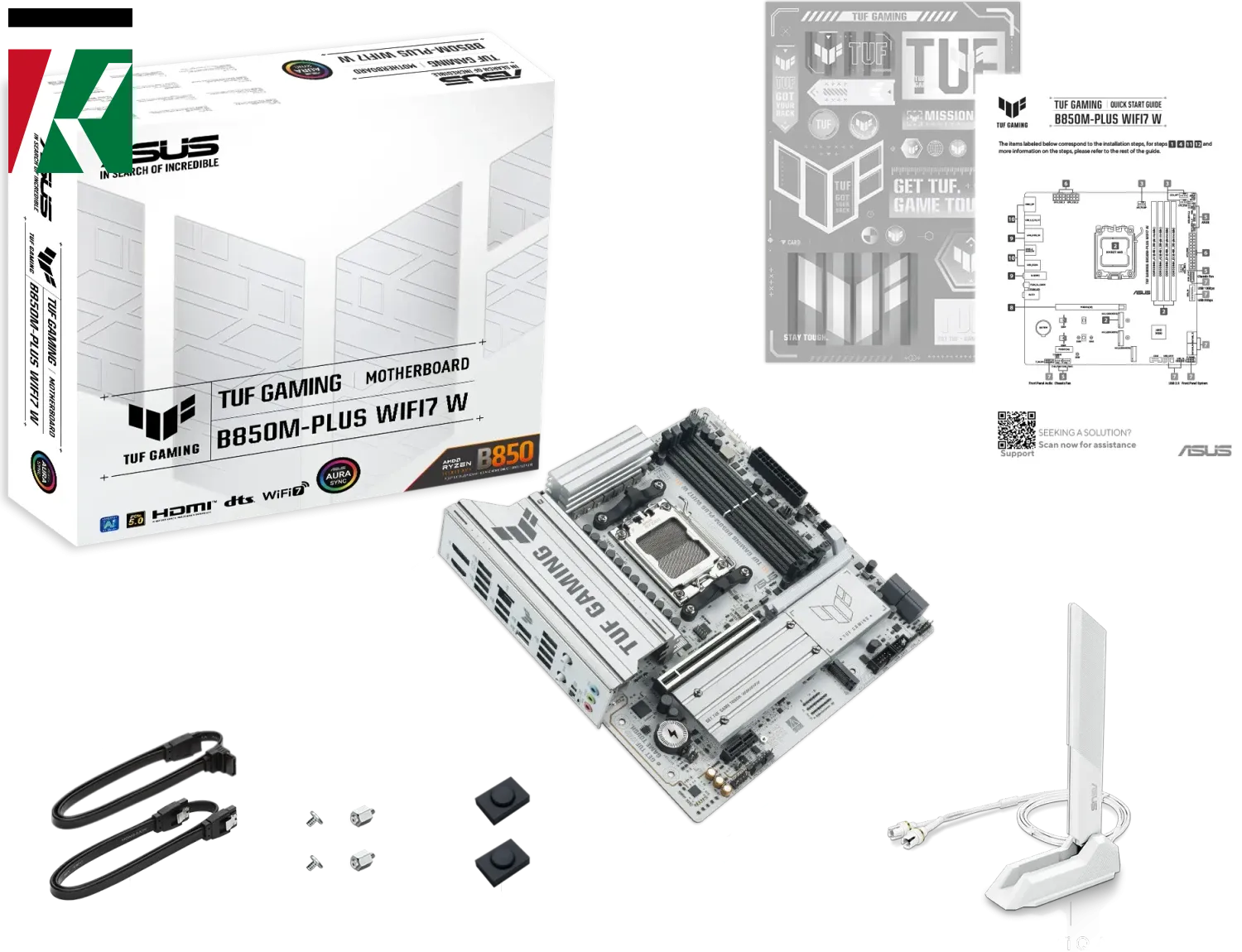 ASUS TUF GAMING B850M-PLUS WIFI7 WHITE Motherboard