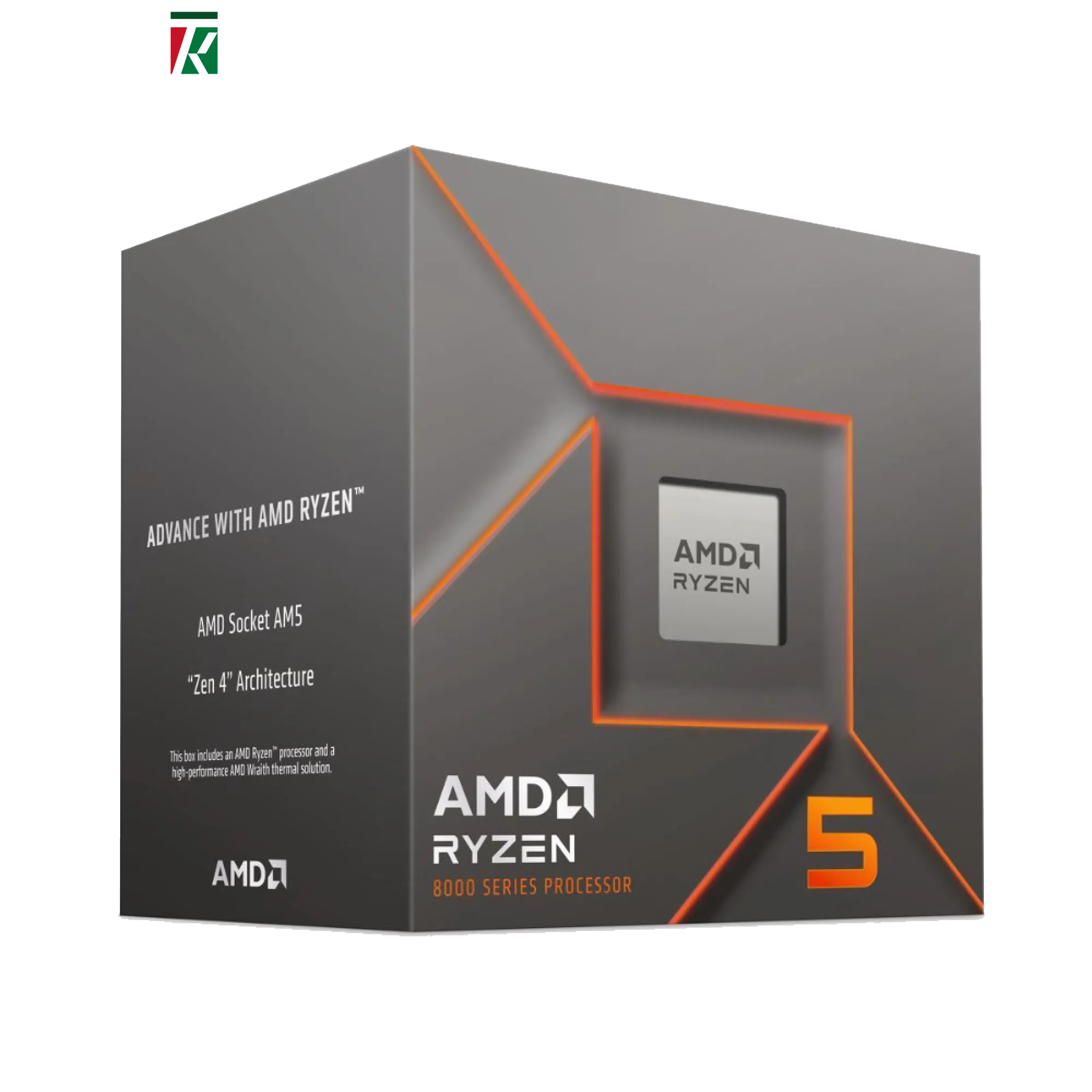 AMD Ryzen 5 8400F 6-Core 12-Thread Desktop Processor 4.7GHz AM5 (MPK + Fan)