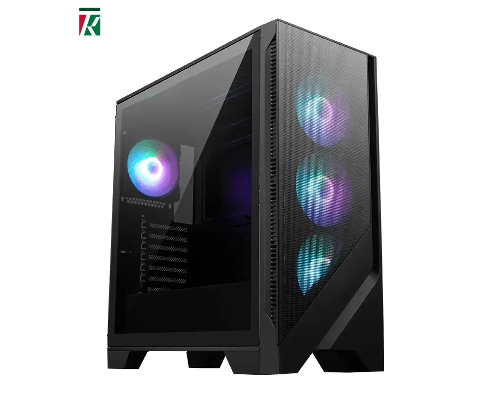 MSI MAG Forge 321R Airflow Mid Tower Gaming Case ARGB Fans Tempered Glass 360mm Support