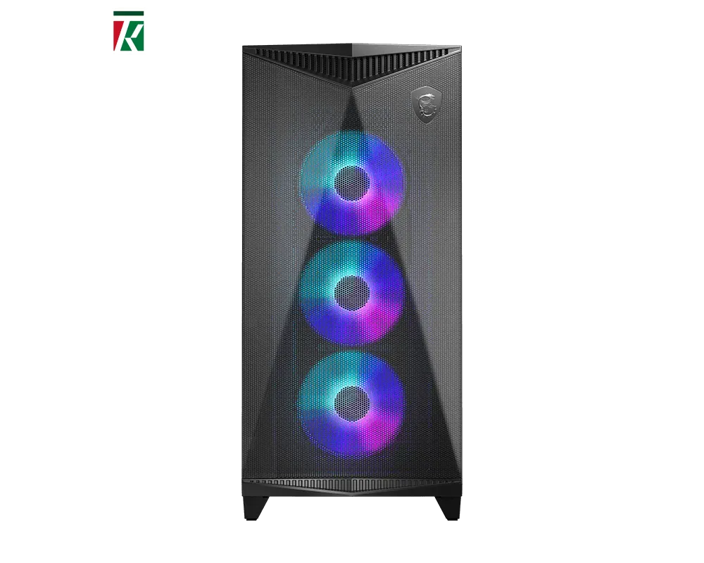 MSI MPG GUNGNIR 300R Airflow Mid Tower Gaming Case Black & White E-ATX ARGB Fans