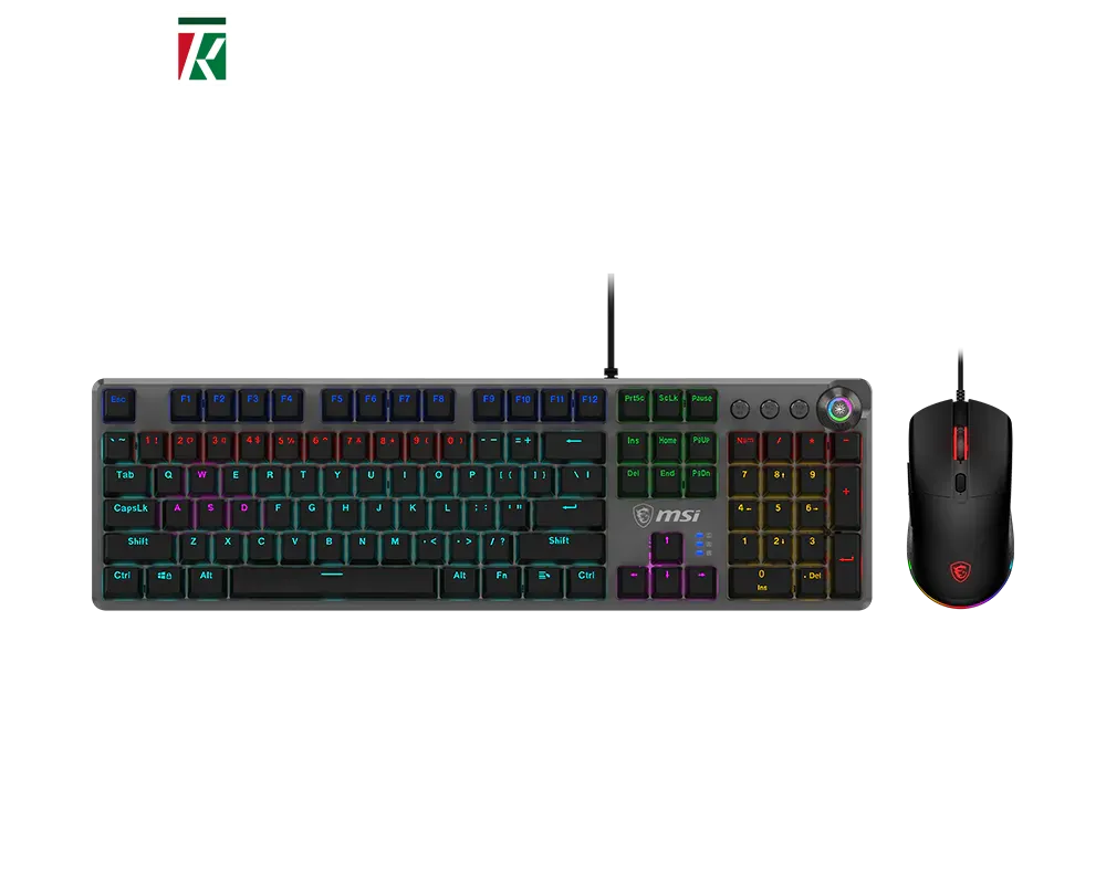 MSI FORGE GK310 Gaming Keyboard & Mouse Combo Red Switches RGB Mechanical