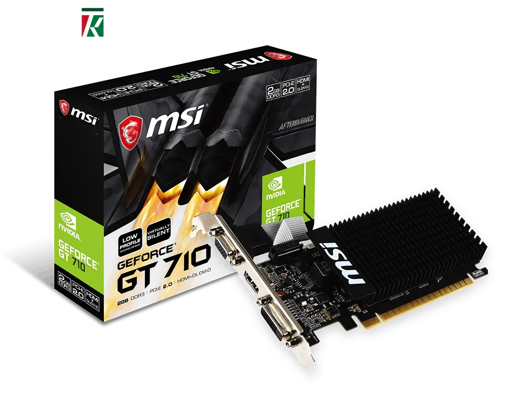 MSI GeForce GT 710 2GB DDR3 Low Profile Graphics Card (2GD3H LP)