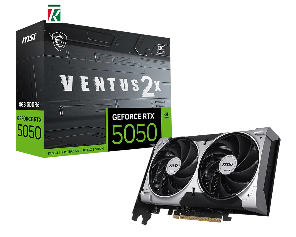 MSI GeForce RTX 5050 Ventus 2X OC 8GB GDDR6 Gaming Graphics Card HDMI DisplayPort PCIe 4.0