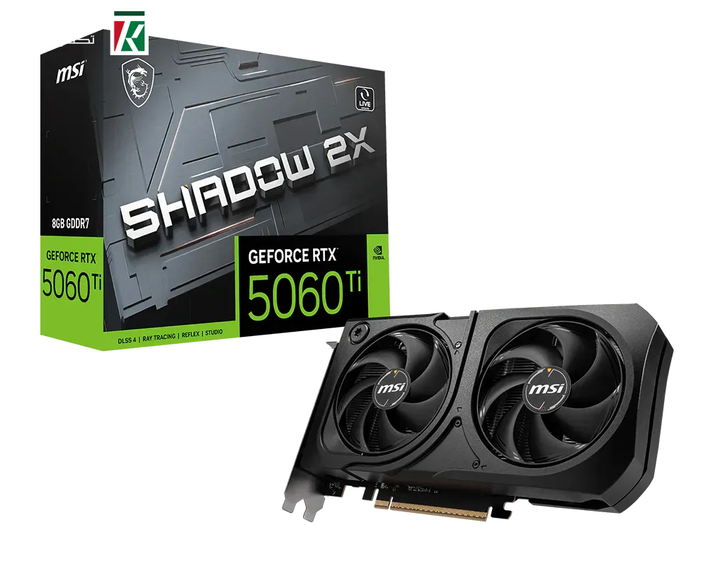 MSI GeForce RTX 5060 Ti Shadow 2X OC Plus 8GB / 16GB GDDR7 Gaming Graphics Card HDMI DisplayPort PCIe 5.0