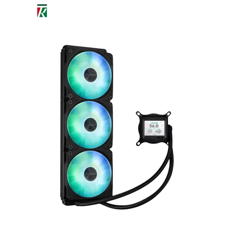 ASUS Prime LC 360 ARGB LCD AIO CPU Liquid Cooler 360mm Radiator PWM Fans Intel AMD Compatible