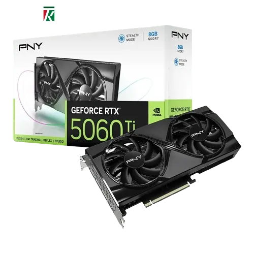PNY GeForce RTX 5060 Ti 8GB Overclocked Dual-Fan Graphics Card