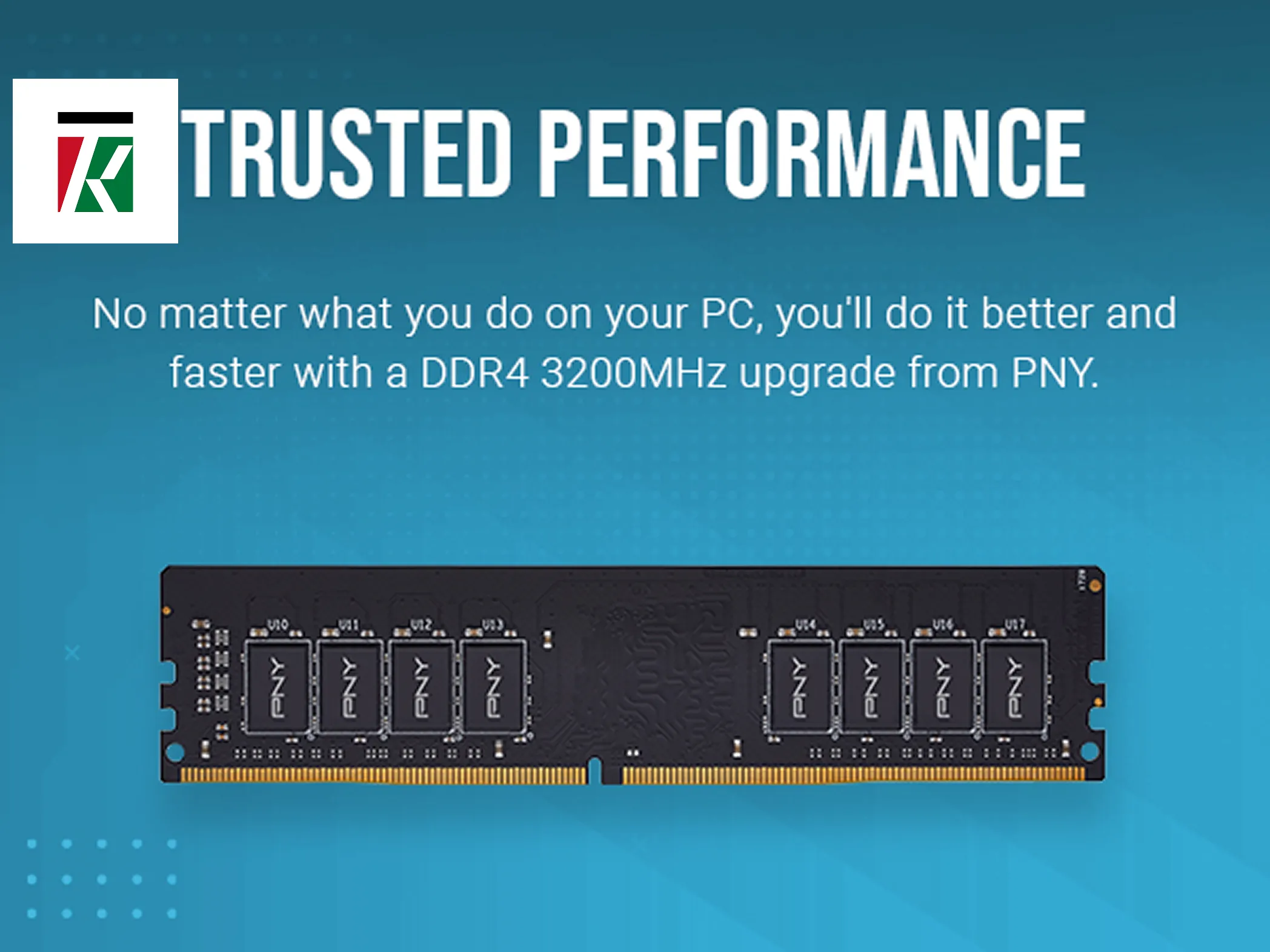 PNY 8GB Performance DDR4 3200MHz Desktop Memory (PC4-25600)