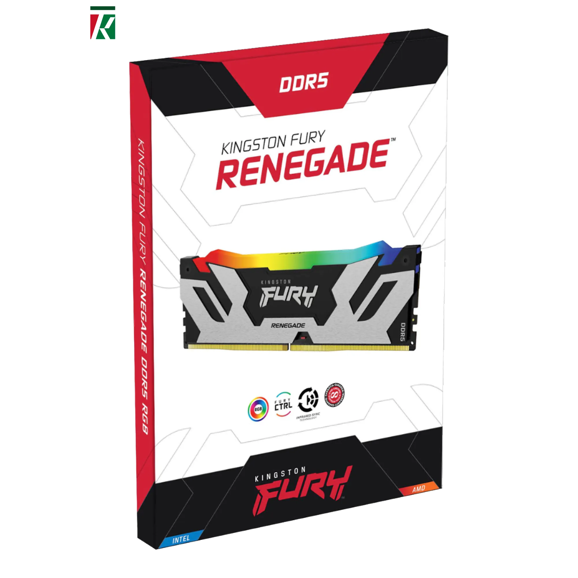 Kingston FURY Renegade RGB DDR5 RAM 64GB (2×32GB) 6400MHz CL32 UDIMM Desktop Gaming Memory Kit – Intel XMP 3.0, Black