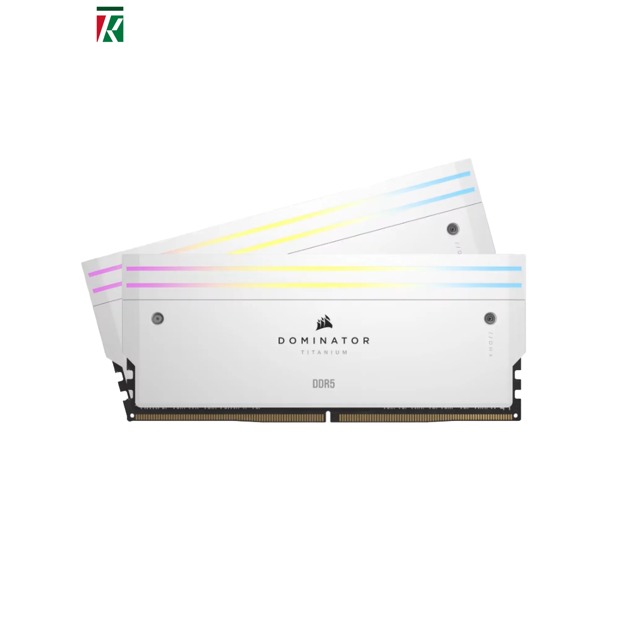 Corsair Dominator Titanium RGB DDR5 RAM 96GB (2×48GB) 6600MHz CL32 UDIMM Desktop Performance Memory – Intel XMP, White