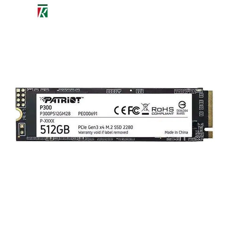 Patriot Memory P300 512GB M.2 PCIe Gen3 x4 NVMe SSD – Low Power Consumption, High-Speed Internal Solid State Drive