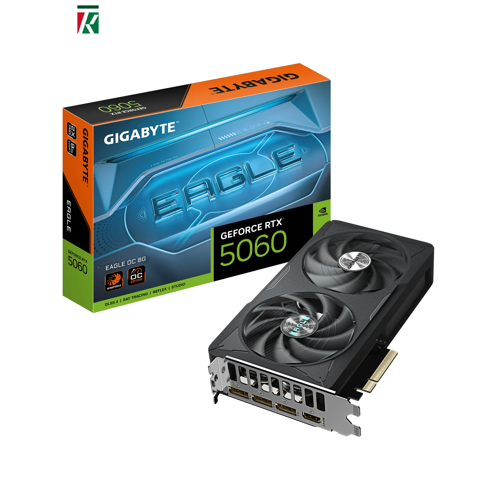 GIGABYTE GeForce RTX 5060 Eagle OC 8G Graphics Card, 8GB 128-bit GDDR7