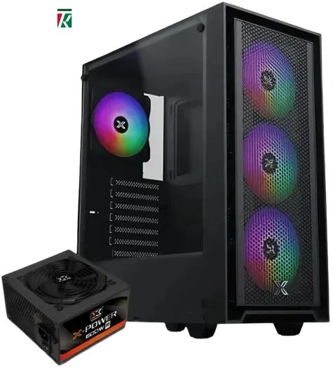Xigmatek Sky II FRGB Case and X-Power 600W 80 Plus White PSU Tower Case