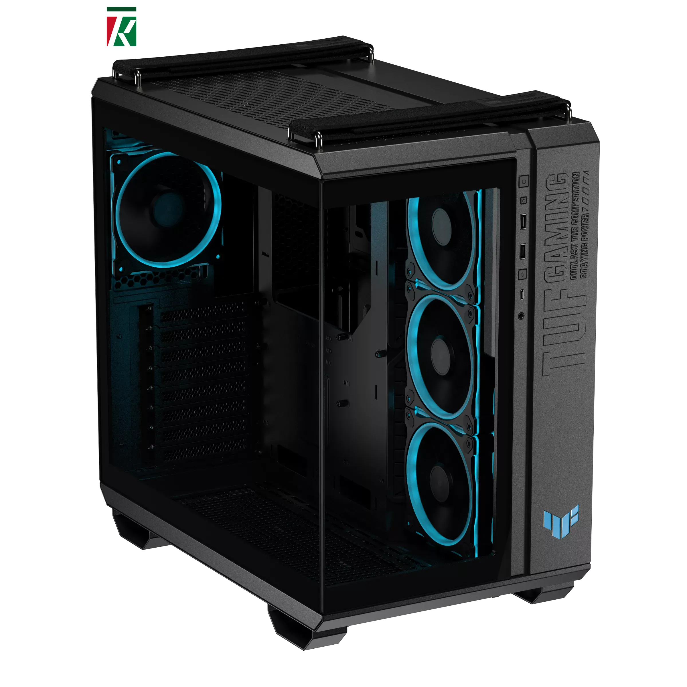 ASUS TUF Gaming GT502 Horizon ARGB Mid-Tower Case – Black, Tempered Glass Panels, 4x ARGB Fans, USB 3.2 Gen, ATX / mATX / Mini-ITX Support
